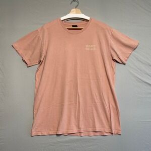 Dark Seas Mens T Shirt Pink Crew Neck Graphic Tee Size L Cotton Marine Outdoor